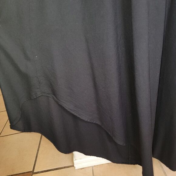 Vince Camuto Solid Tie-Shoulder Cascading Black Jumpsuit Size XL - Picture 5 of 8